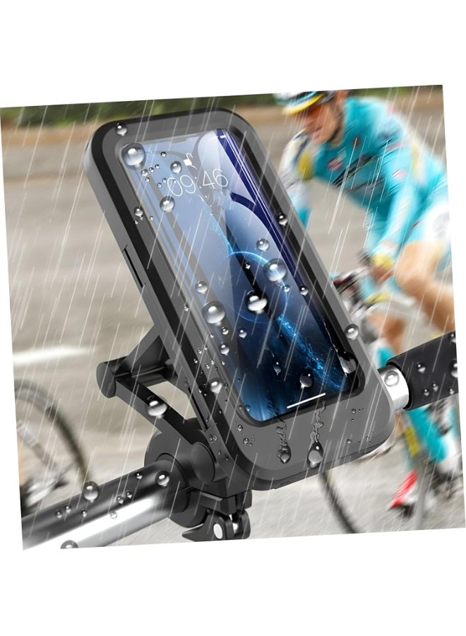 Cycling Phone Case - Waterproof Bicycle Mount with Auto-Telescopic Adjustment and 360° Rotation, Perfect for Smartphones and Navigation During Outdoor Rides - Image 3